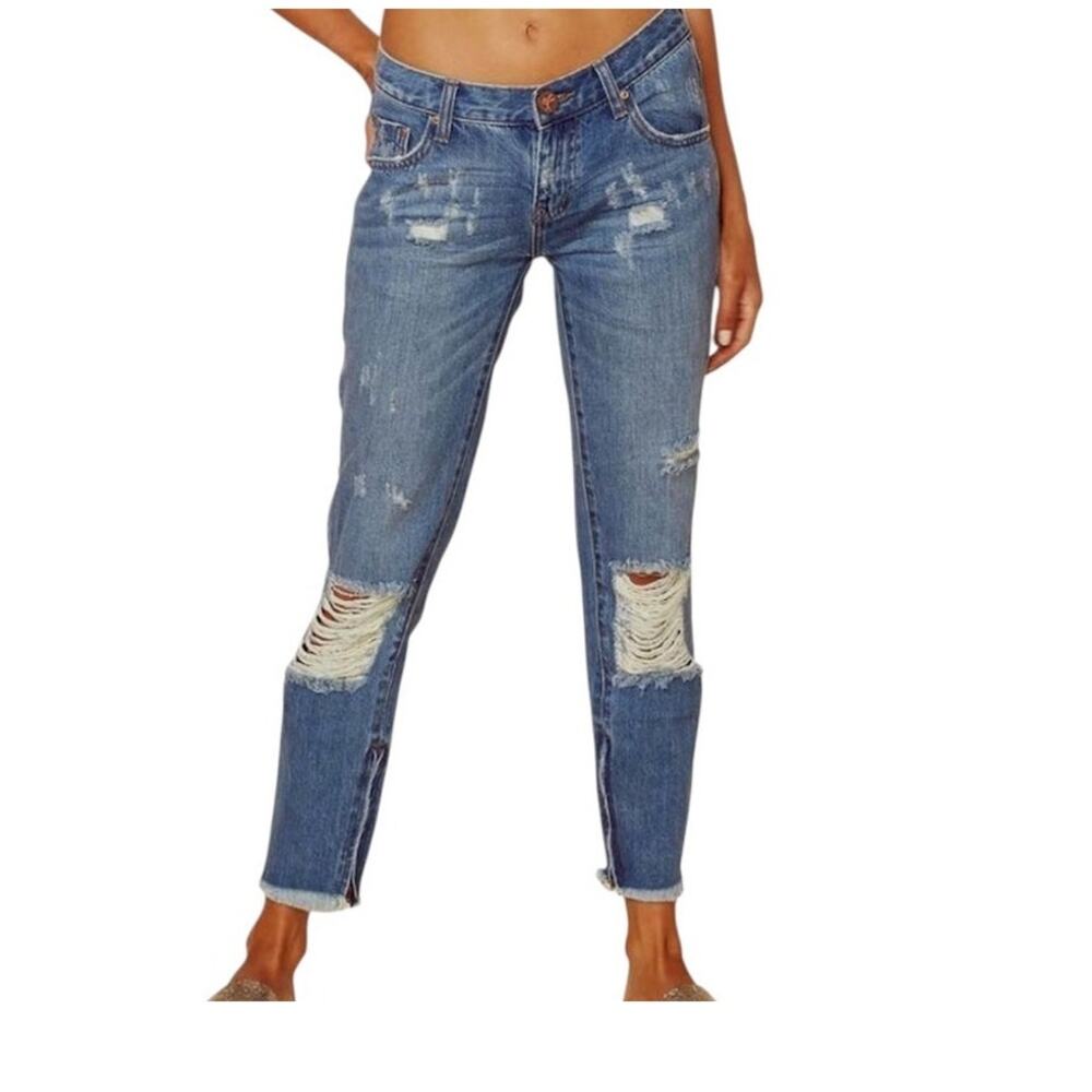 ONE X OneTeaspoon 28 Distressed FreeBirds ankle zip J2 3505